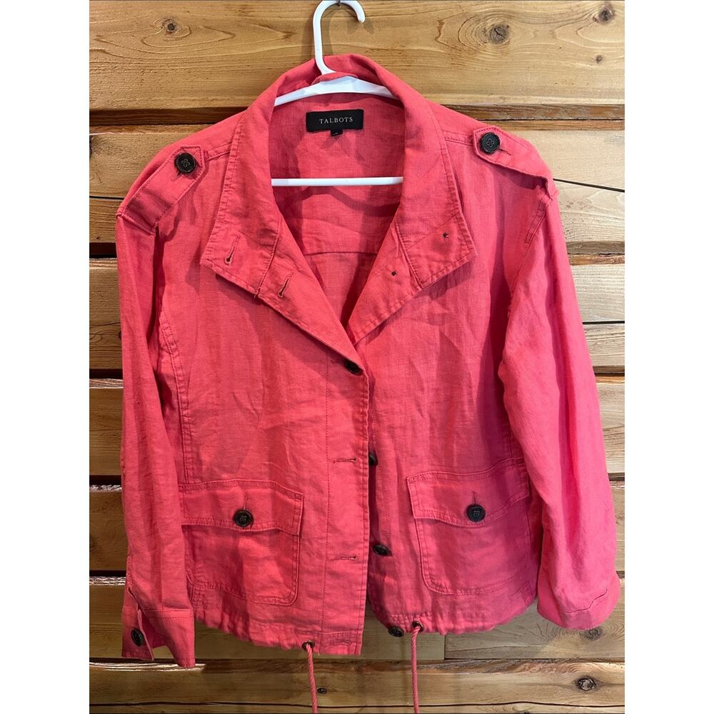 Talbots Coral Utility Jacket with Epaulets